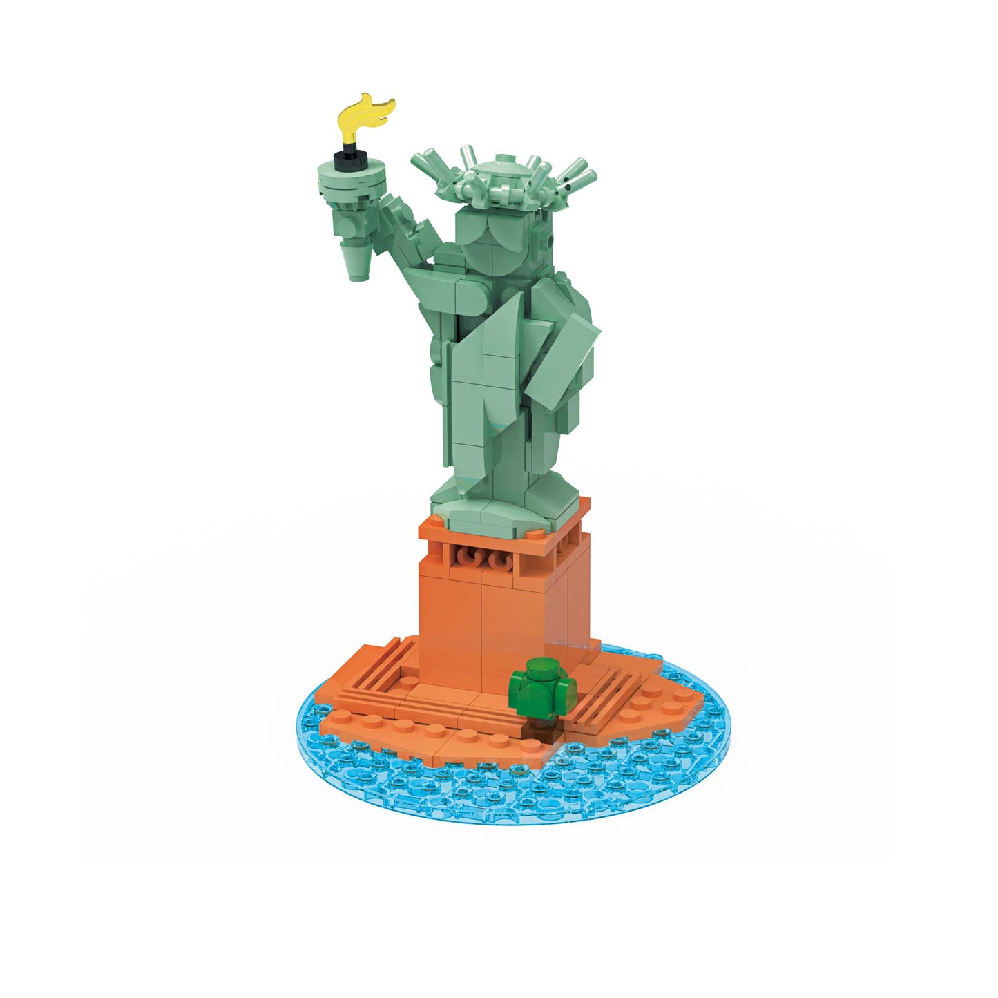Alpha Toys Building Block Set, Buildable Famous Landmark around the world, USA, FRANCE, UK, Statue of Liberty , Golden Gate Bridge, Eiffel Tower, Arc de Triomphe, Big Ben, Tower Bridge, Culture leaning for kids ages 8+