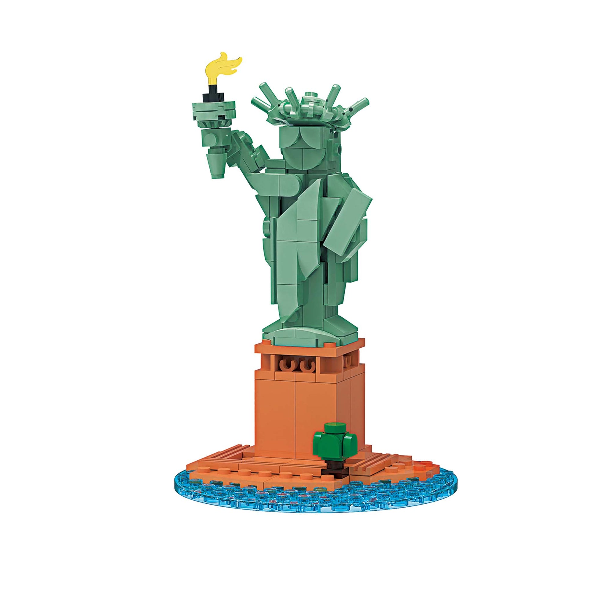 Alpha Toys Building Block Set, Buildable Famous Landmark around the world, USA, FRANCE, UK, Statue of Liberty , Golden Gate Bridge, Eiffel Tower, Arc de Triomphe, Big Ben, Tower Bridge, Culture leaning for kids ages 8+