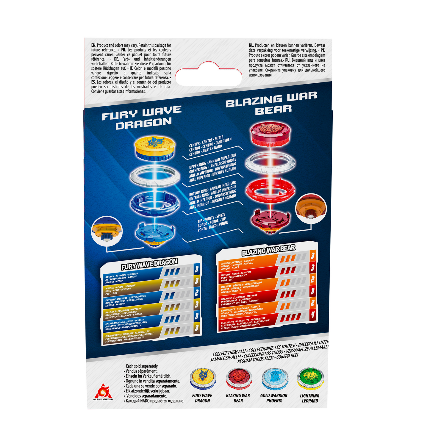 Alpha Toys, Infinity Nado, Nado, Innovative Battling Tops Battle Set, Customized Spinning Tops, For Kids ages 5+