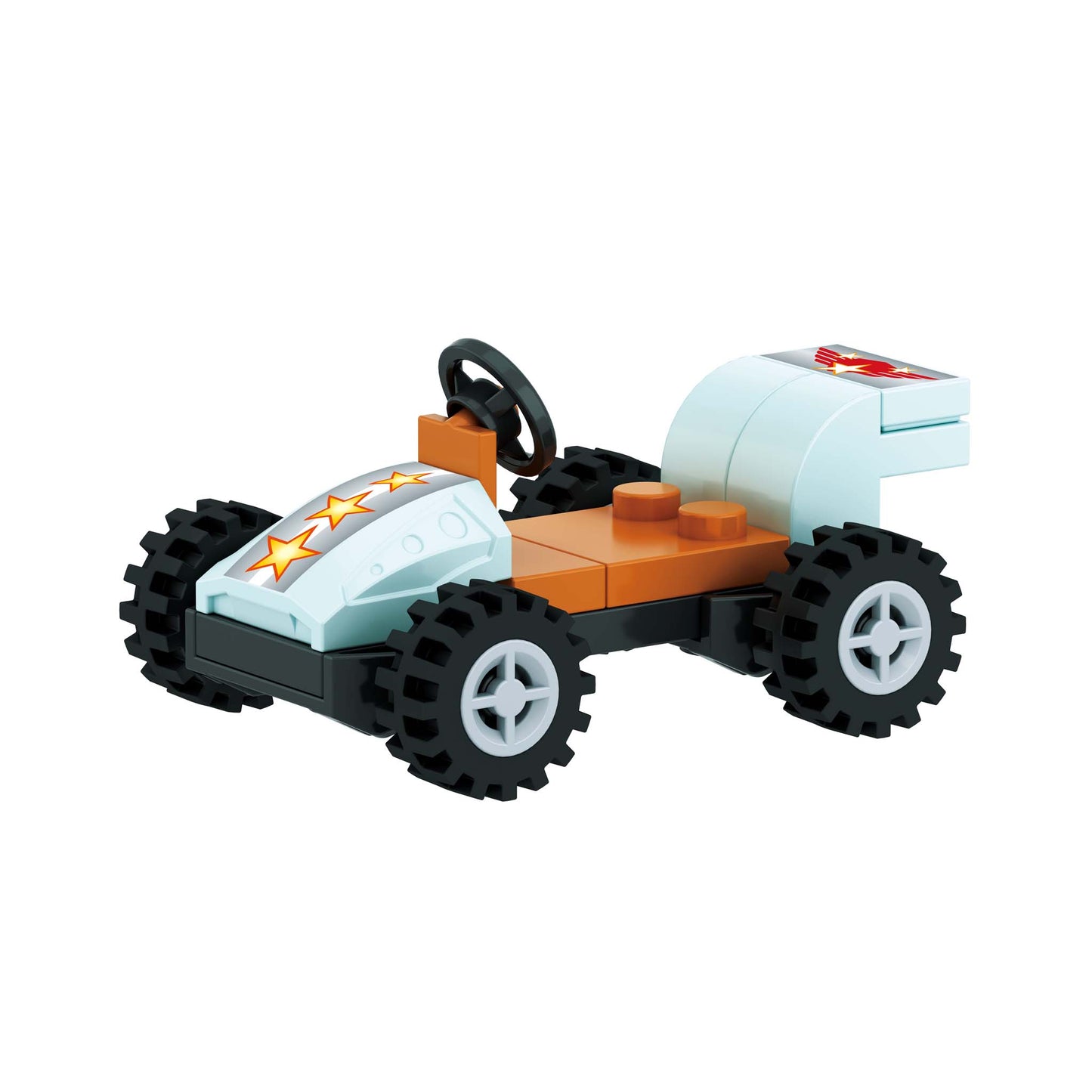 Alpha Toys Wise Block RC Police Car, RC STEM Building Blocks Toy for Ages 8+