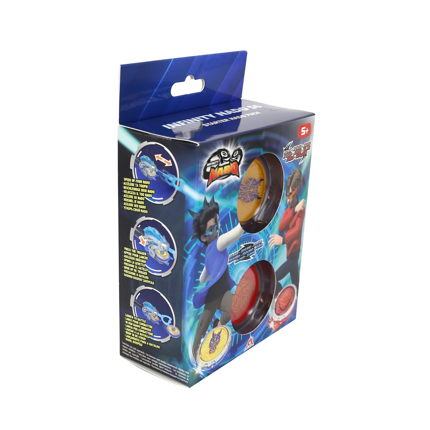 Alpha Toys, Infinity Nado, Nado, Innovative Battling Tops Battle Set, Customized Spinning Tops, For Kids ages 5+