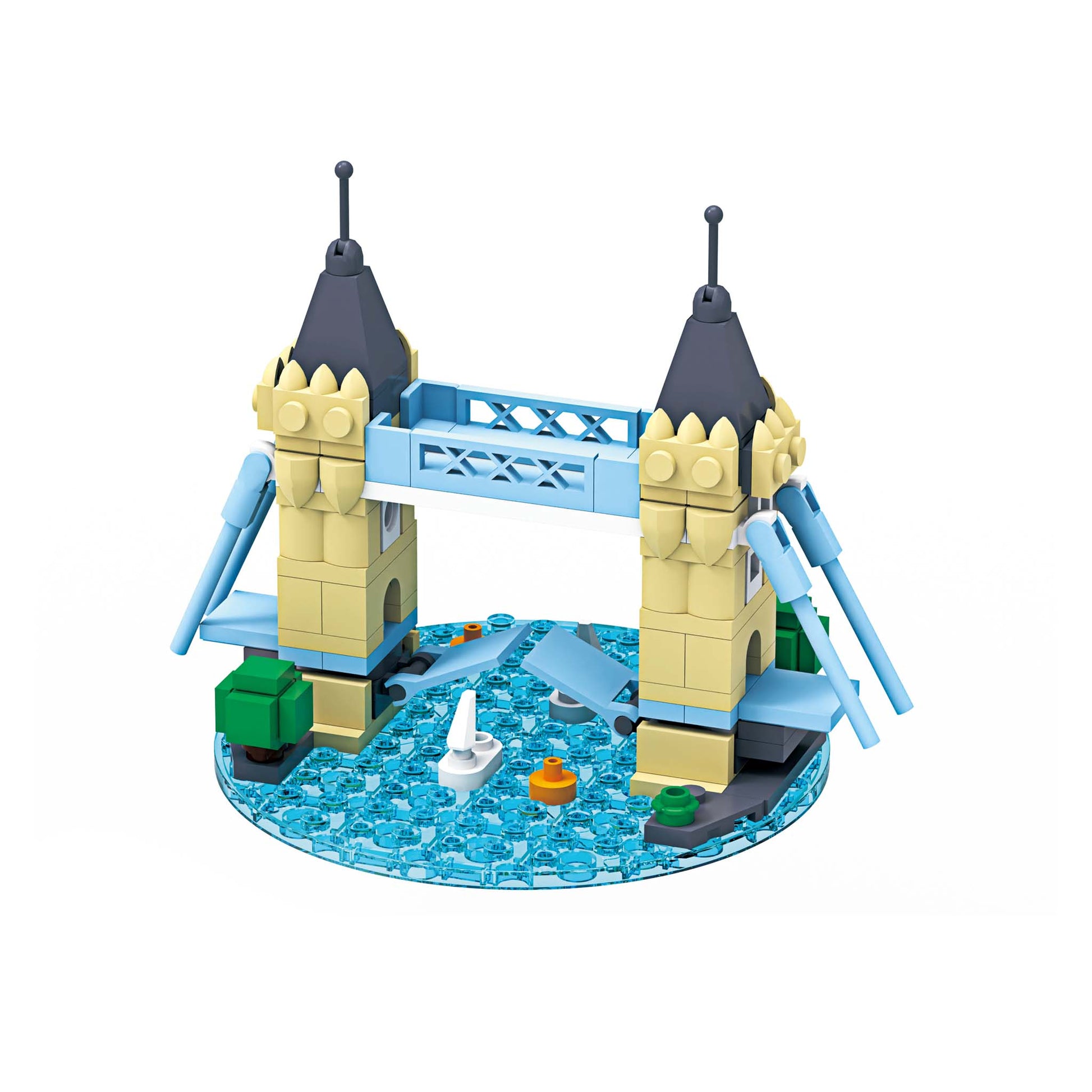 Alpha Toys Building Block Set, Buildable Famous Landmark around the world, UK,  Tower Bridge, Culture leaning for kids ages 8+, archituecture Building Sets