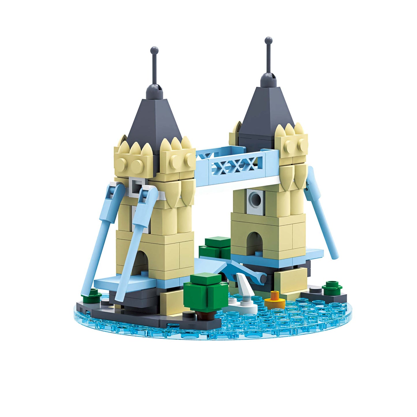 Alpha Toys Building Block Set, Buildable Famous Landmark in Britain, Tower Bridge, Culture leaning for kids ages 8+, archituecture Building Sets