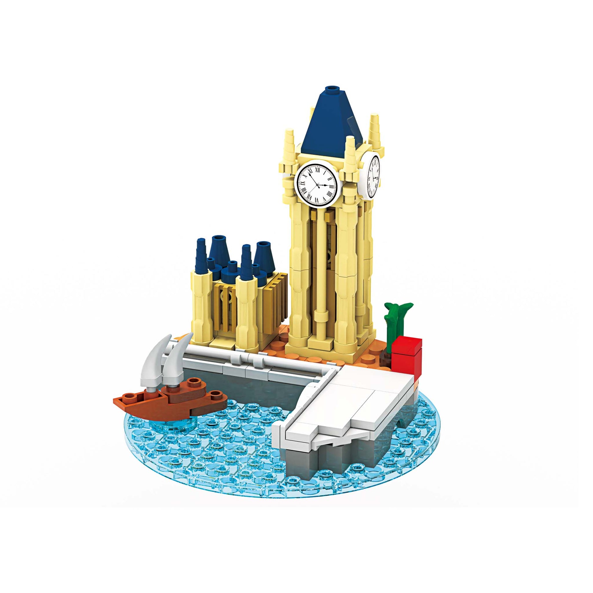 Alpha Toys Building Block Set, Buildable Famous Landmark around the world, USA, FRANCE, UK, Statue of Liberty , Golden Gate Bridge, Eiffel Tower, Arc de Triomphe, Big Ben, Tower Bridge, Culture leaning for kids ages 8+