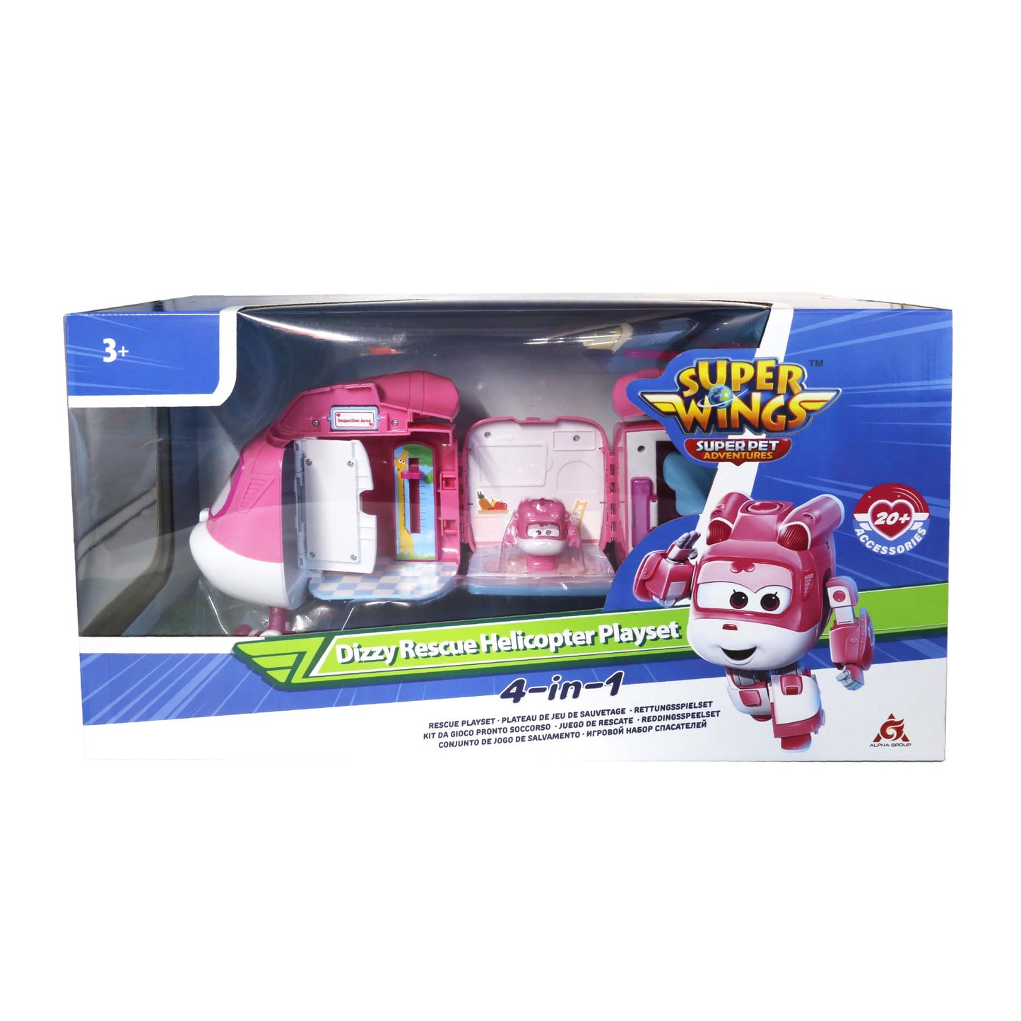 Super Wings Dizzy Rescue Helicopter Playset, Super Wings Toys, Best Educational Shows For Kids Ages 3+