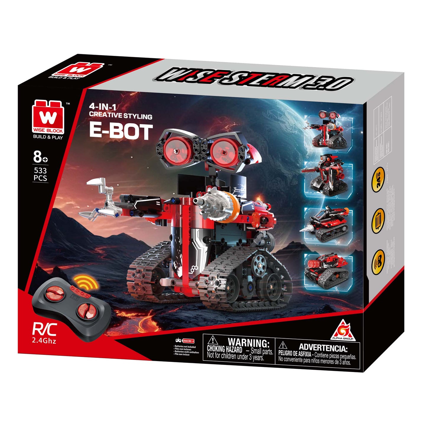 Wise Block 4-in-1 Creative Styling E-Bot