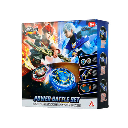 Infinity Nado Power Battle Set - Thunder Shadow Hunter vs Fiery Blast Wheel
