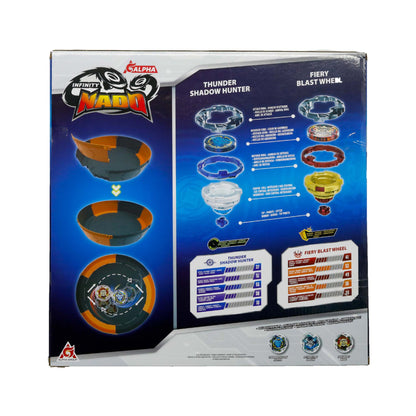 Infinity Nado Power Battle Set - Thunder Shadow Hunter vs Fiery Blast Wheel