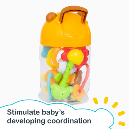 Stimulate baby’s developing coordination with the Smart Steps Tiny Nibbles 5-Pack Teethers