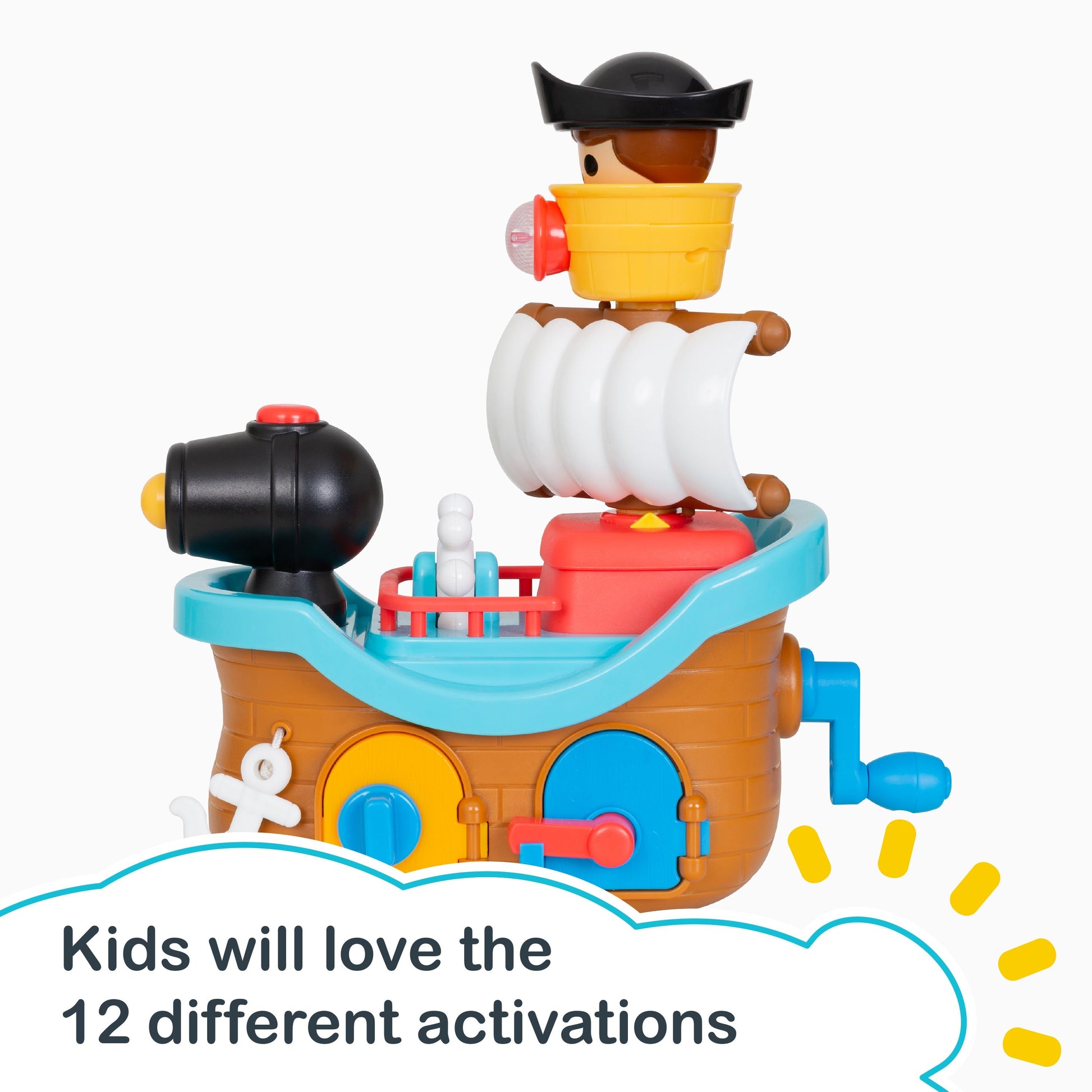 Kids will love the 12 different activations from the Smart Steps Smart Ship STEM toy